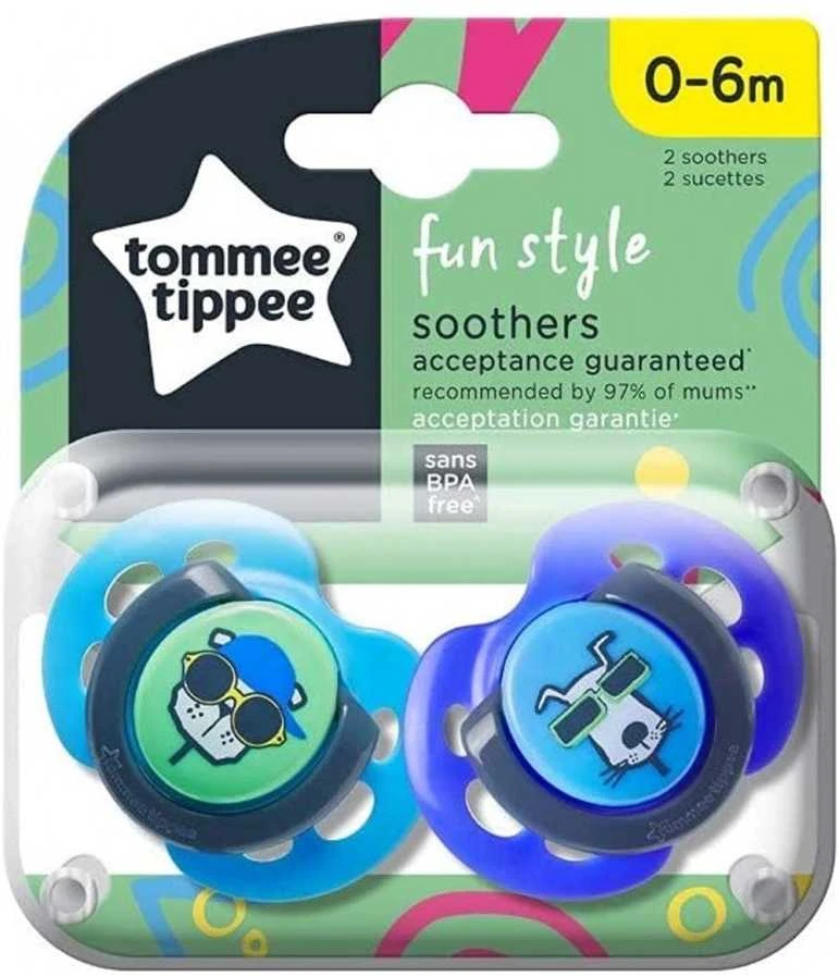 Tommee Tippee čiulptukai silikoniniai 2vnt 0-6m Fun 43335763