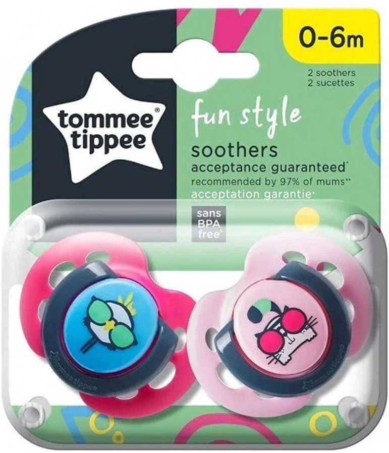 Tommee Tippee čiulptukai silikoniniai 2vnt 0-6m Fun 43335763