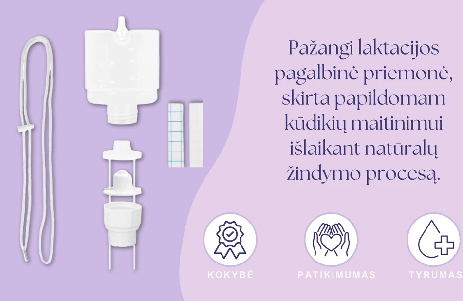 TYLLA papildoma maitinimo sistema (SNS)