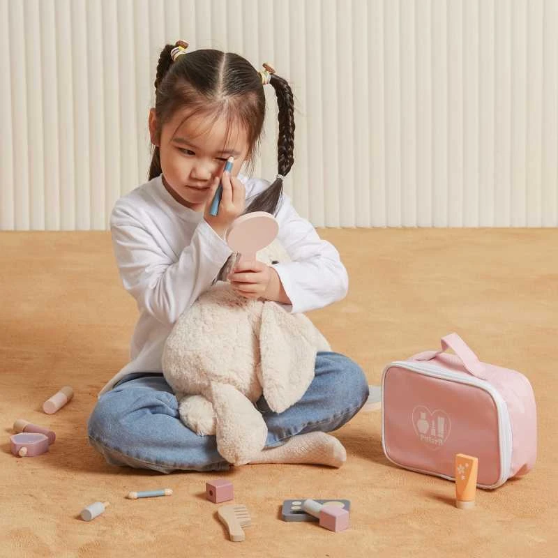 Viga Toys Medinis makiažo rinkinys kosmetikos krepšys
