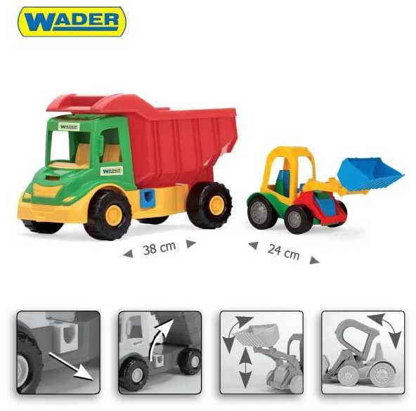 WADER 32210 daugiafunkcis sunkvežimis su buldozerio bagiu