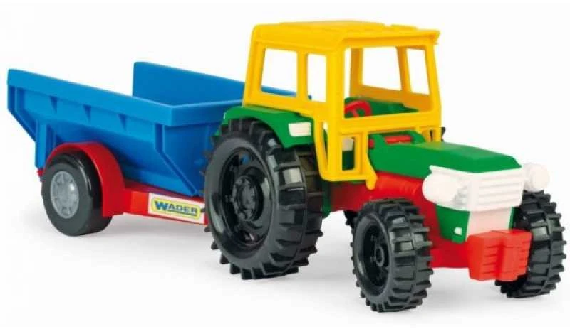 WADER 35001 spalvoti automobiliai - traktorius su priekaba