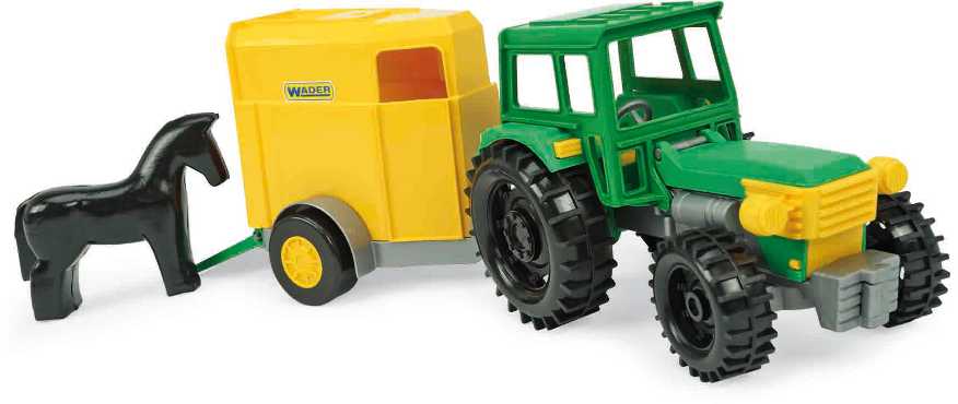 WADER 35020 Traktorius Farmer su priekaba kartoninėje dėžėje