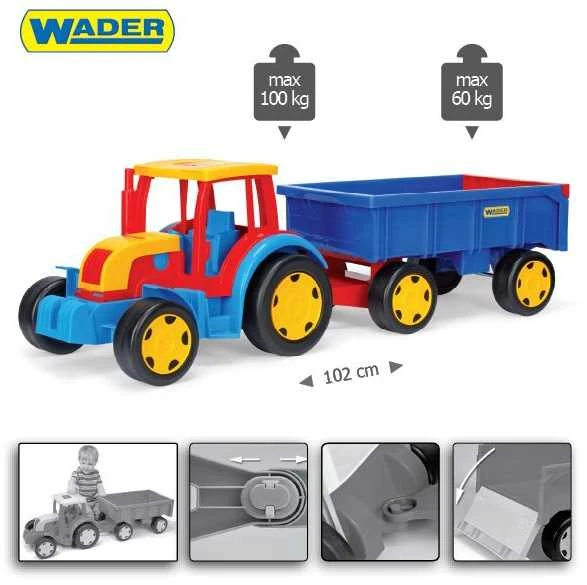 WADER 66100 Gigant - Traktorius su priekaba
