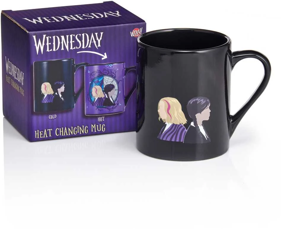 WEDNESDAY Puodelis su termo paveikslėliu – Trečiadienė ir Enid