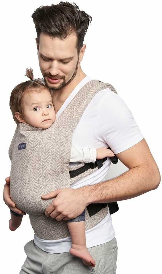 WOMAR nešioklė Zaffiro City Air rusvai gelsvas lapai