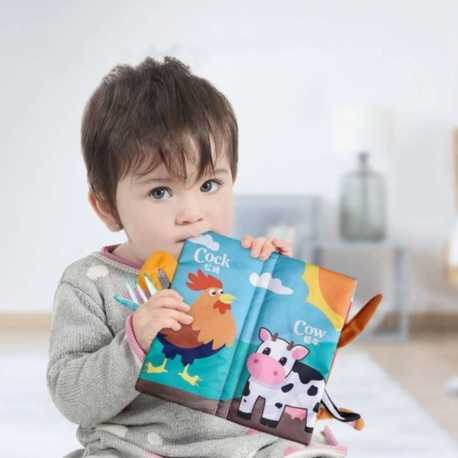 Woopie Baby WOOPIE Knyga apie gyvūnų uodegas, medžiaginė