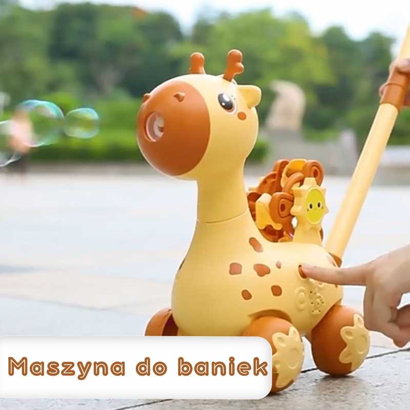 WOOPIE 50629 žirafos stūmiklis 2in1 burbulas
