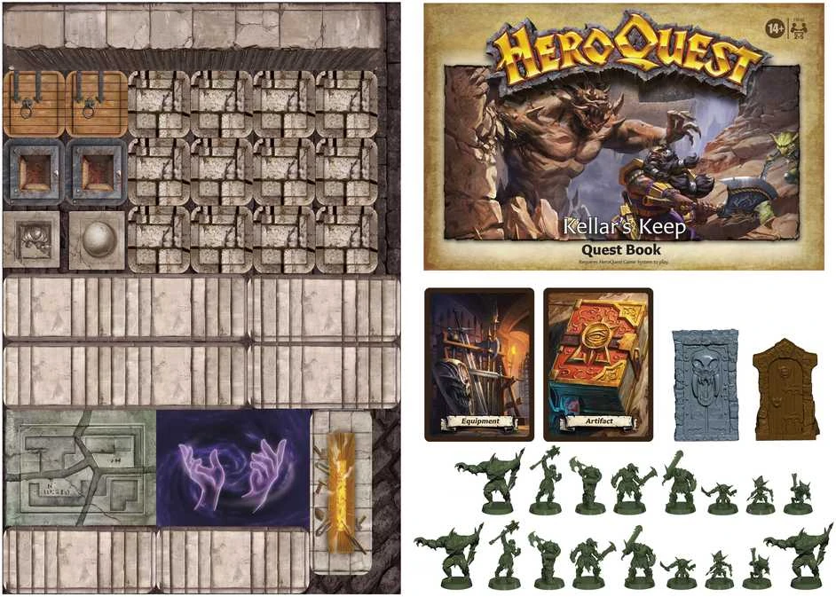 HASBRO GAMING Žaidimas "HeroQuest Kellar´s Keep expansion quest pack, (anglų kalba)"