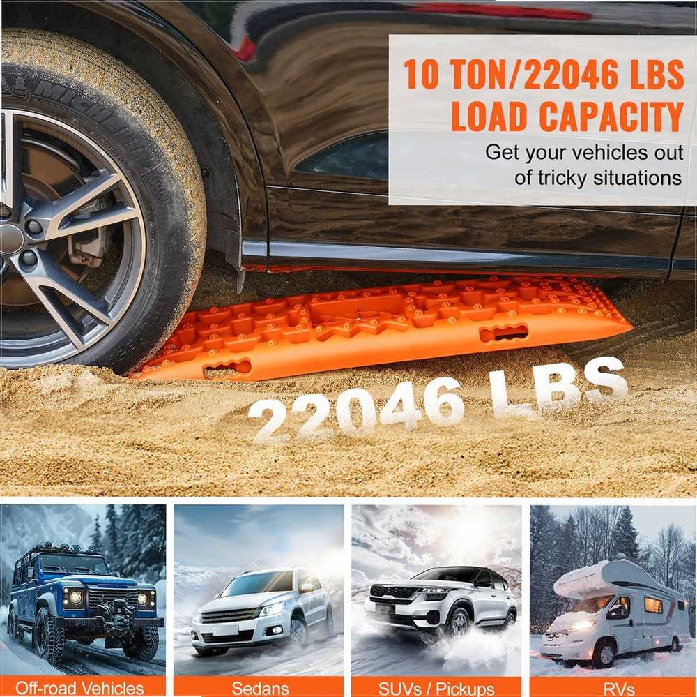 10 tonų sukibimo lentos bekelės transporto priemonėms, didelio stiprumo PP gelbėjimo kilimėliai, padangų sukibimas su sniegu, smėliu, purvu, nešiojamos gelbėjimo lentos