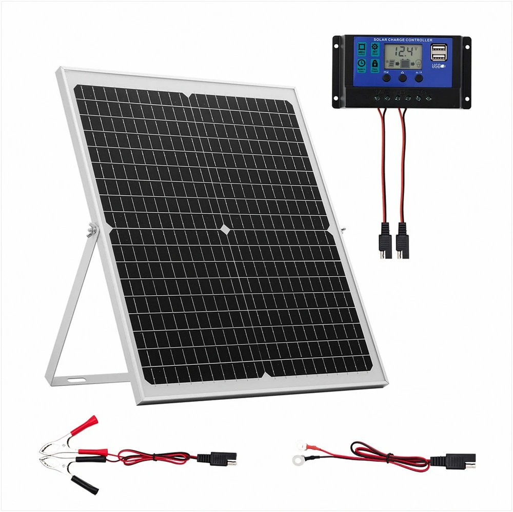 VEVOR 12V saulės baterijų įkroviklis 30W