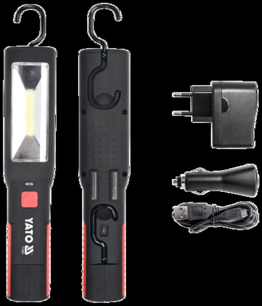 3W COB LED darbo žibintas, įkraunamas, 250 liumenų, su USB, nešiojama apžiūros lempa