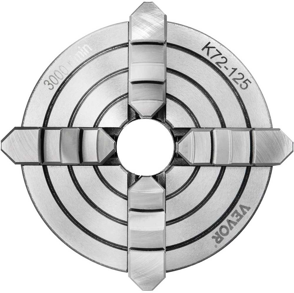 VEVOR 5 colių tekinimo staklių griebtuvas, 4 kumštelių, nepriklausomas, metalo tekinimo griebtuvas, mini tekinimo griebtuvas, atbulinis griebtuvas