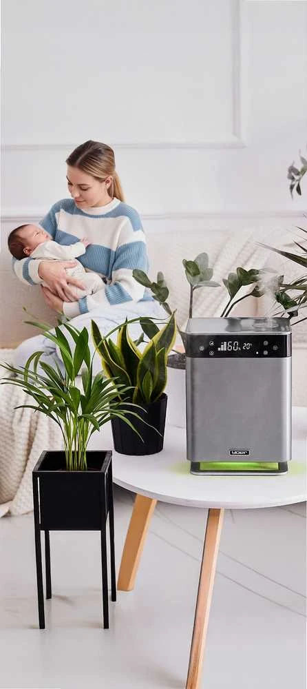 5-in-1 ultragarsinis oro drėkintuvas namams, UV sterilizacija, Wi-Fi valdymas, nuotaikos apšvietimas, išmanusis drėkintuvas, plazminis jonizatorius, oro valymas