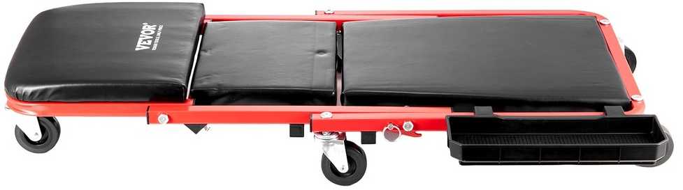 91,4 cm mechaniko garažo šliaužiklio kėdė su įrankių dėklu, sulankstomas mechaniko šliaužiklis, automobilių šliaužiklio kėdė, riedėjimo šliaužiklio sėdynė