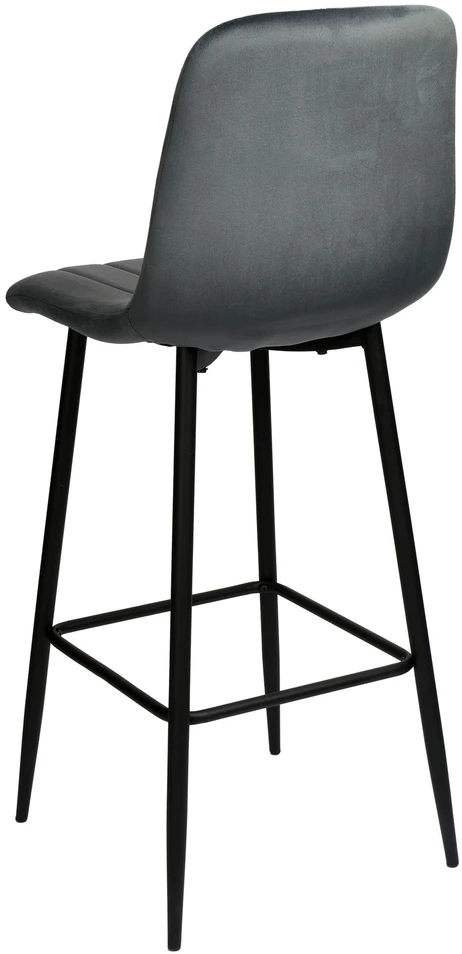 Aksominė baro kėdė, grafito, reguliuojamo aukščio, moderni, 110 cm, virtuvės, pusbario, valgomojo