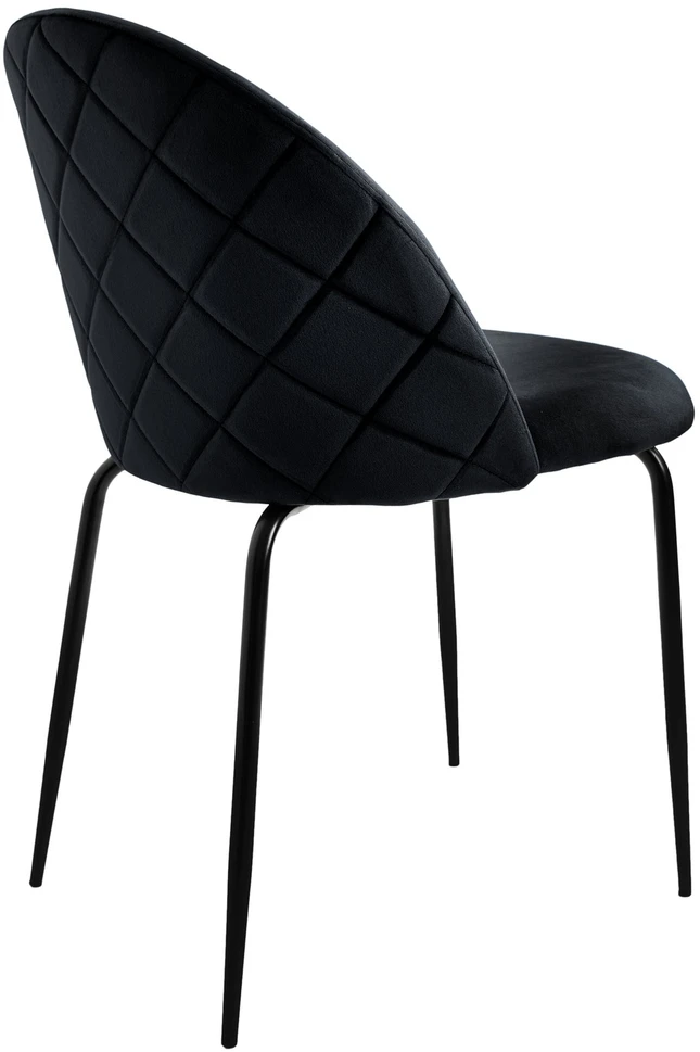 Aksominė valgomojo kėdė, juodos metalinės kojos, geometrinis dygsniavimas, 78 cm aukščio, juoda akcento kėdė, virtuvės kėdė, moderni valgomojo kėdė, dizainerio kėdė