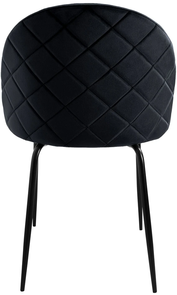 Aksominė valgomojo kėdė, juodos metalinės kojos, geometrinis dygsniavimas, 78 cm aukščio, juoda akcento kėdė, virtuvės kėdė, moderni valgomojo kėdė, dizainerio kėdė