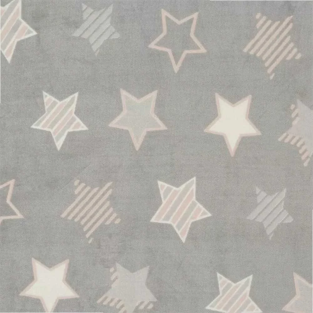 Eurofirany Aksominės patalynės komplektas 220x200 cm, šiltas žieminis antklodės užvalkalas su pagalvių užvalkalais, minkštas poliesterio aksomas, žvaigždžių raštas, šiluminis komfortas, miegamojo tekstilė