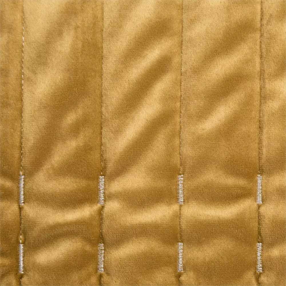 Eurofirany FRIDA/1 Aksominė lovatiesė, siuvinėta dekoratyviniais liurekso siūlais, 170X210 cm, spalva: medaus