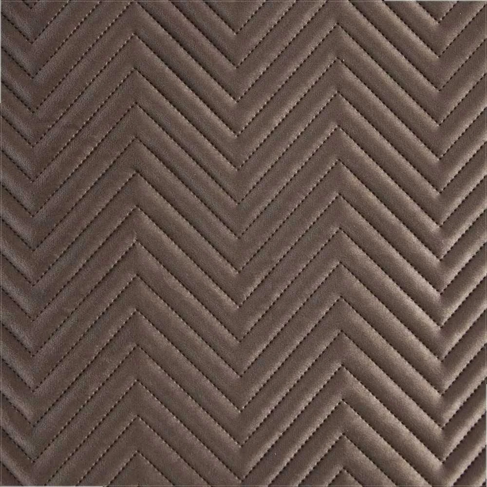 Eurofirany Aksominis dvipusis dekoratyvinis užtiesalas, 230x260 cm, rudas dygsniuotas raštas, vasarinė lovatiesė miegamajam, minkštas pledas Lovatiesė