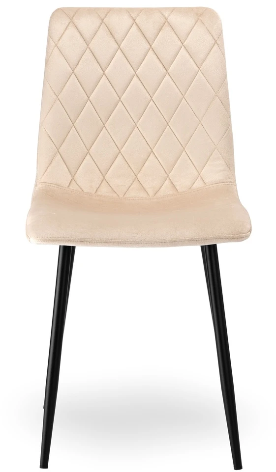 Aksominis krėslas DEXTER, smėlio spalvos, dygsniuotas, metalinėmis kojelėmis, 89 cm aukščio, valgomojo kėdė, virtuvės krėslas, minkštas krėslas