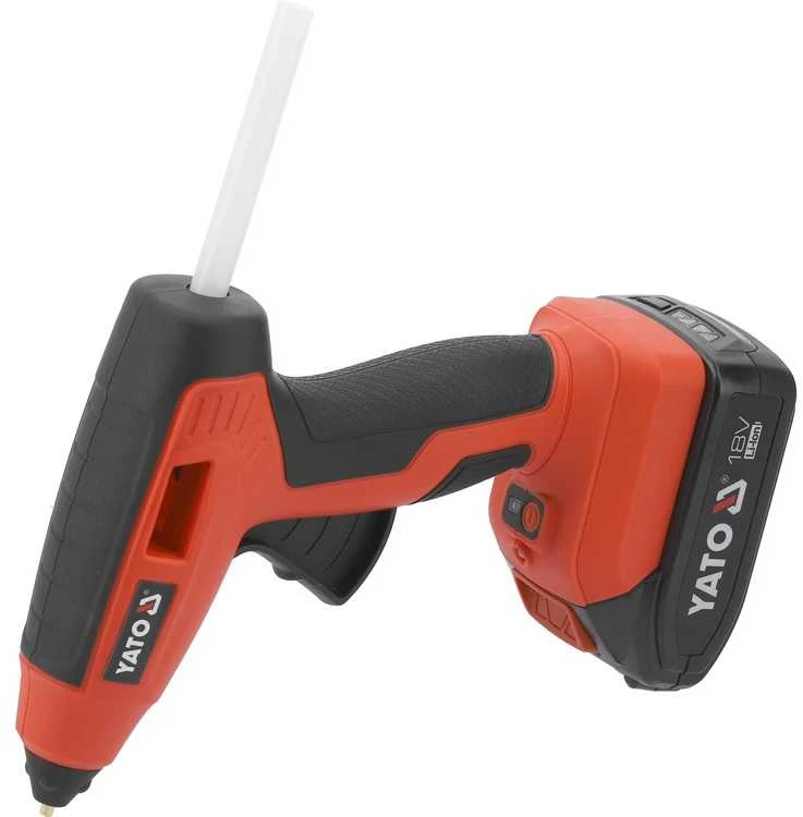 Akumuliatorinis klijų pistoletas 18V, 11mm, su baterija ir įkrovikliu, karšto lydalo pistoletas