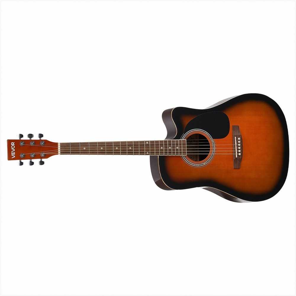 Akustinė gitara pradedantiesiems, „sunburst“ akustinė gitara su dėklu, subalansuoto tono akustinė gitara pradedantiesiems, pilno dydžio akustinės gitaros rinkinys pradedantiesiems