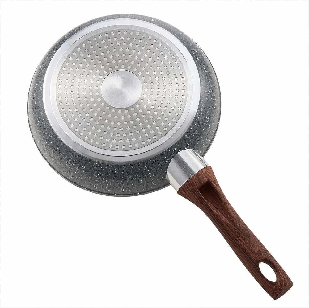 Aliuminio keptuvių rinkinys dujinėms, elektrinėms, indukcinėms viryklėms, nelipnių tvirtų keptuvių trijulė, 250 mm 280 mm 325 mm keptuvės