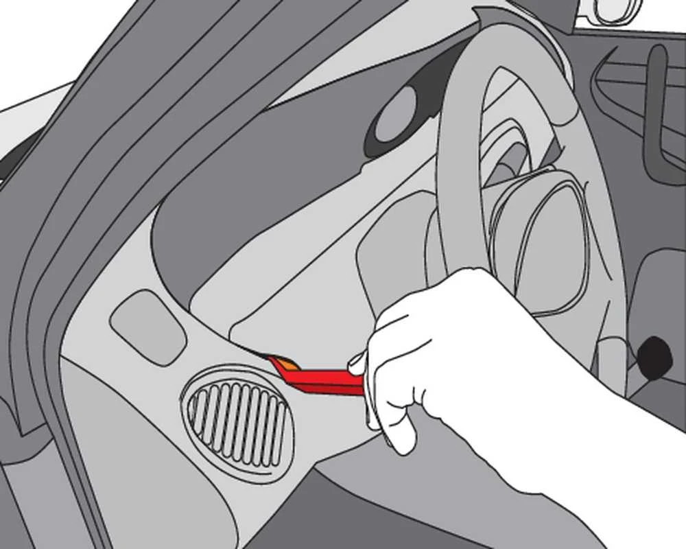 Apmušalų ir automagnetolos išėmimo įrankių rinkinys, 19 vnt., apdailos nuėmimo rinkinys, automobilio salono išmontavimo įrankiai
