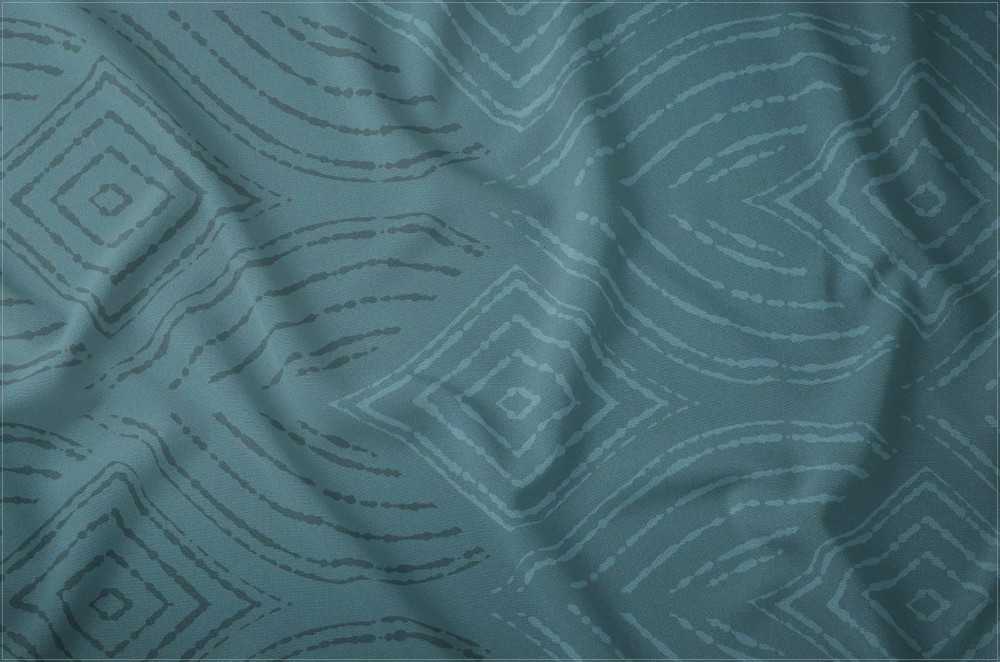 Atlasinės patalynės komplektas 160x200, turkio spalvos geometrinis raštas, užtrauktukas, minkšta medvilninė patalynė, patogus patalynės komplektas, miegamojo patalynė