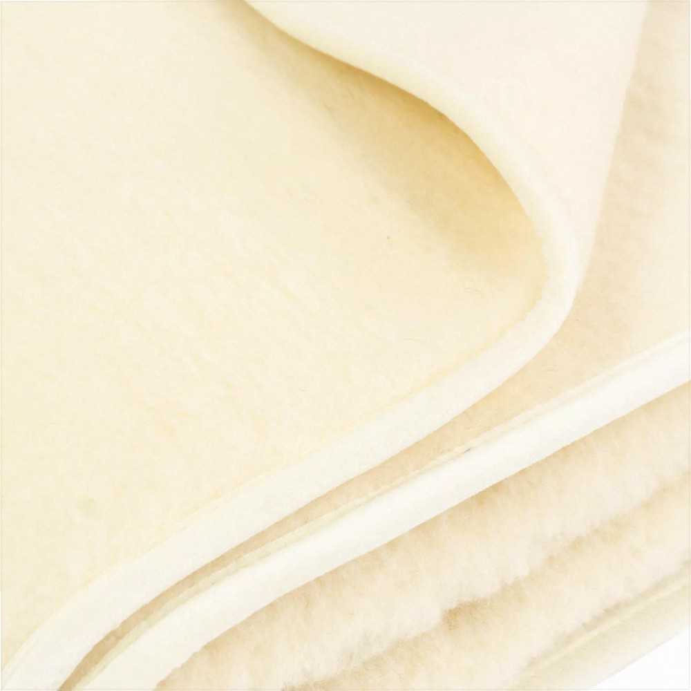 Australijos merinosų vilnos pledas, storas natūralios vilnos užtiesalas, 600 g/m², ekru spalva, 135x200 cm, šiltas pledas vėsiems vakarams, elegantiškas namų dekoras, minkštas vilnos apklotas