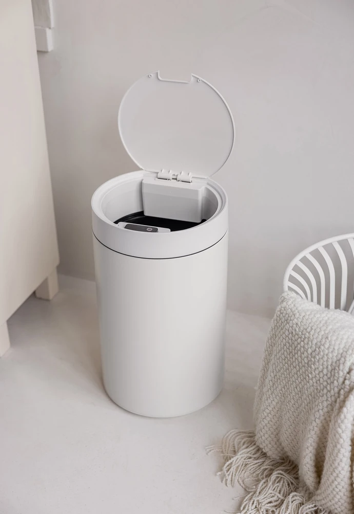 Automatinis šiukšliadėžė, balta, sensorinė, 17 l, virtuvės, bekontaktis, jutiklinė šiukšlinė