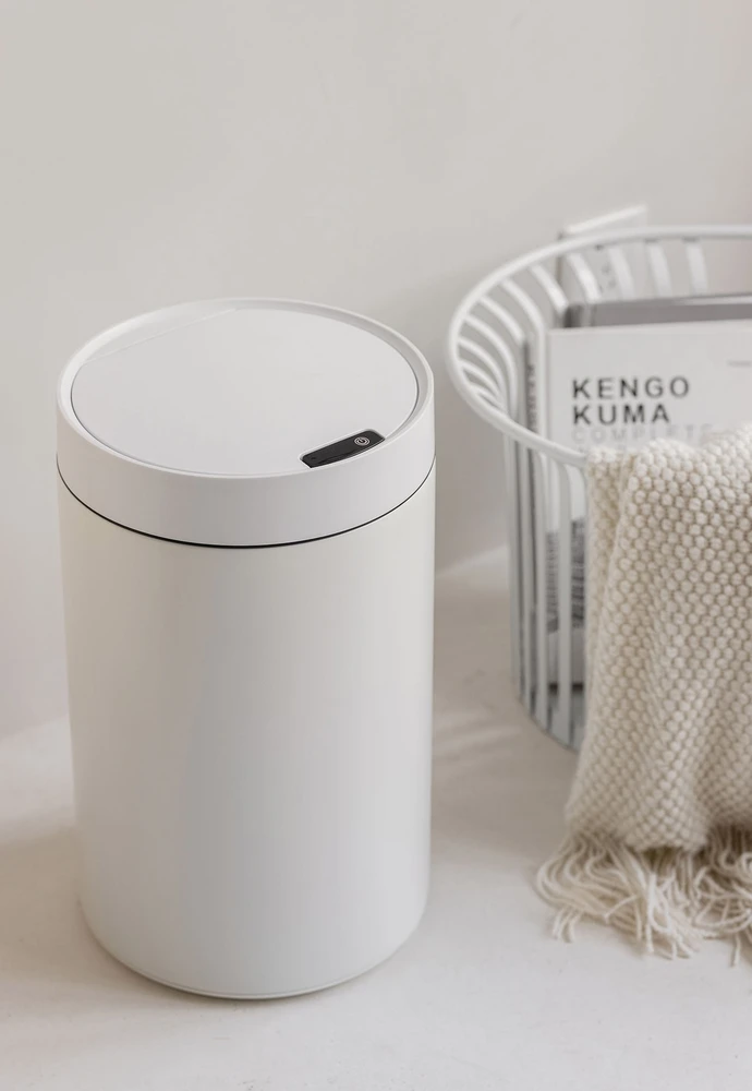 Automatinis šiukšliadėžė, balta, sensorinė, 17 l, virtuvės, bekontaktis, jutiklinė šiukšlinė