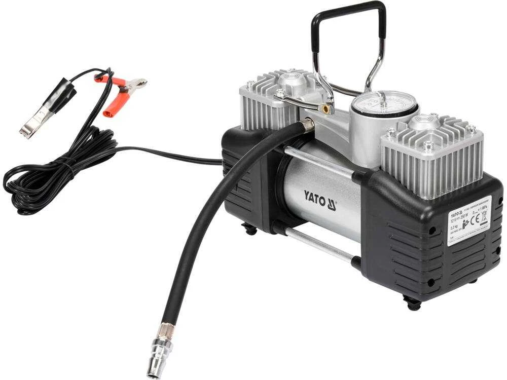 Automobilinis padangų pripūtėjas su LED, 10 bar, 12V, kompresorius, pompa