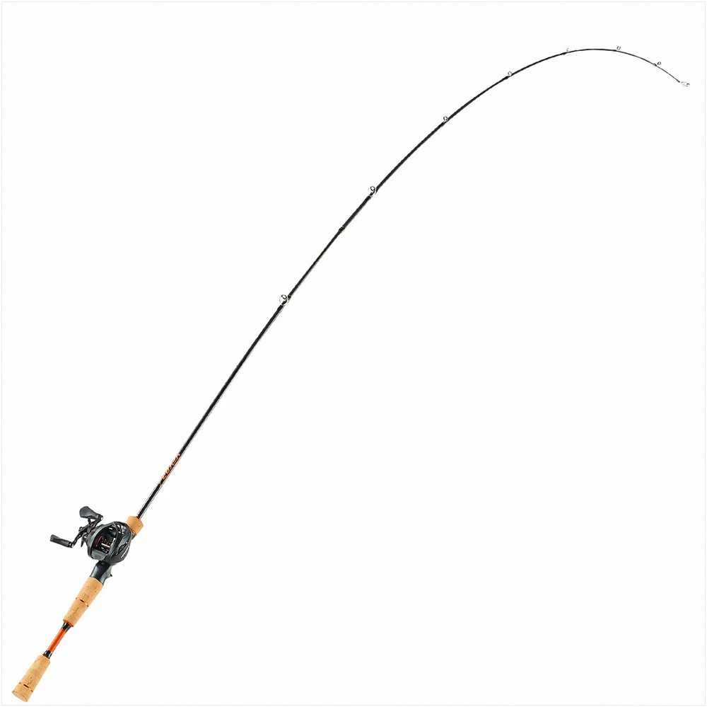 Baitcasting meškerės ir ritės komplektas ešerių žvejybai, IM7 anglies pluošto vidutinės galios, 2 metrų meškerė, universalus baitcasting rinkinys