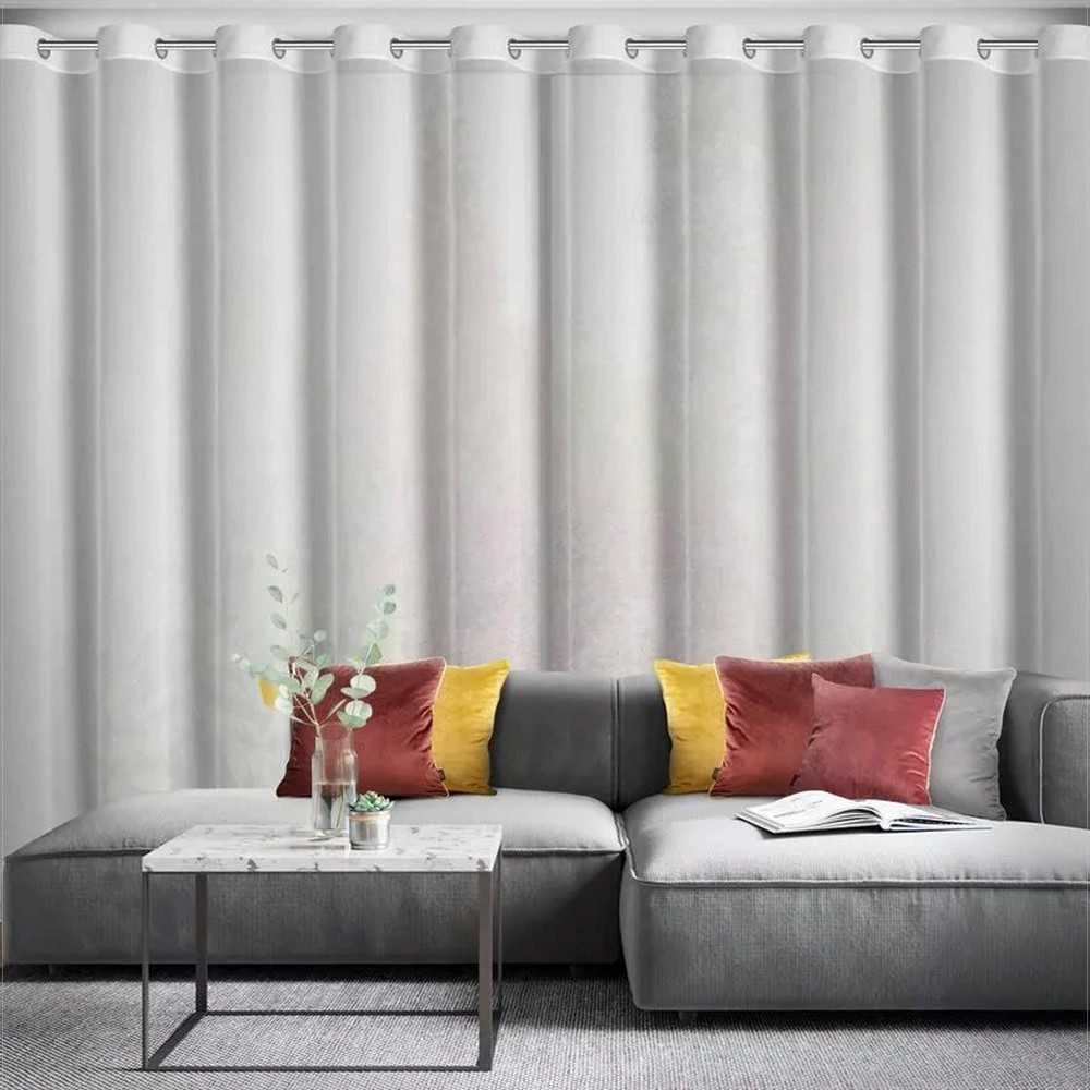 Eurofirany Balta permatoma šifono užuolaida su deimantų akcentais, tvirtinimas žiedais, 350x250 cm, lengva langų dekoracija, elegantiška namų tekstilė, dieninė užuolaida