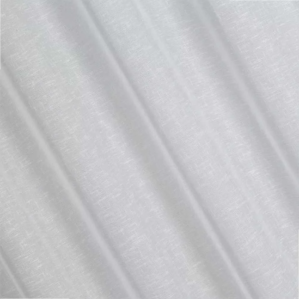 Eurofirany Balta permatoma užuolaida, 300x250 cm, paruoštos užuolaidos su žiedais, lengva poliesterio langų apdaila, modernios namų dekoro užuolaidos Dieninės užuolaidos