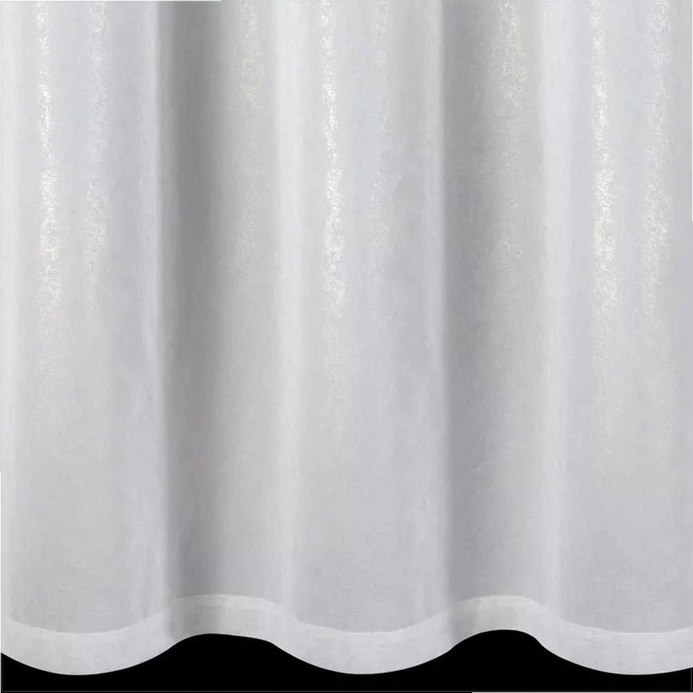 Eurofirany Balta permatoma užuolaida, paruošta tiulio užuolaida, 300x250 cm langų apdaila, lengva poliesterio užuolaida, elegantiškas namų dekoras, šviesą išsklaidanti