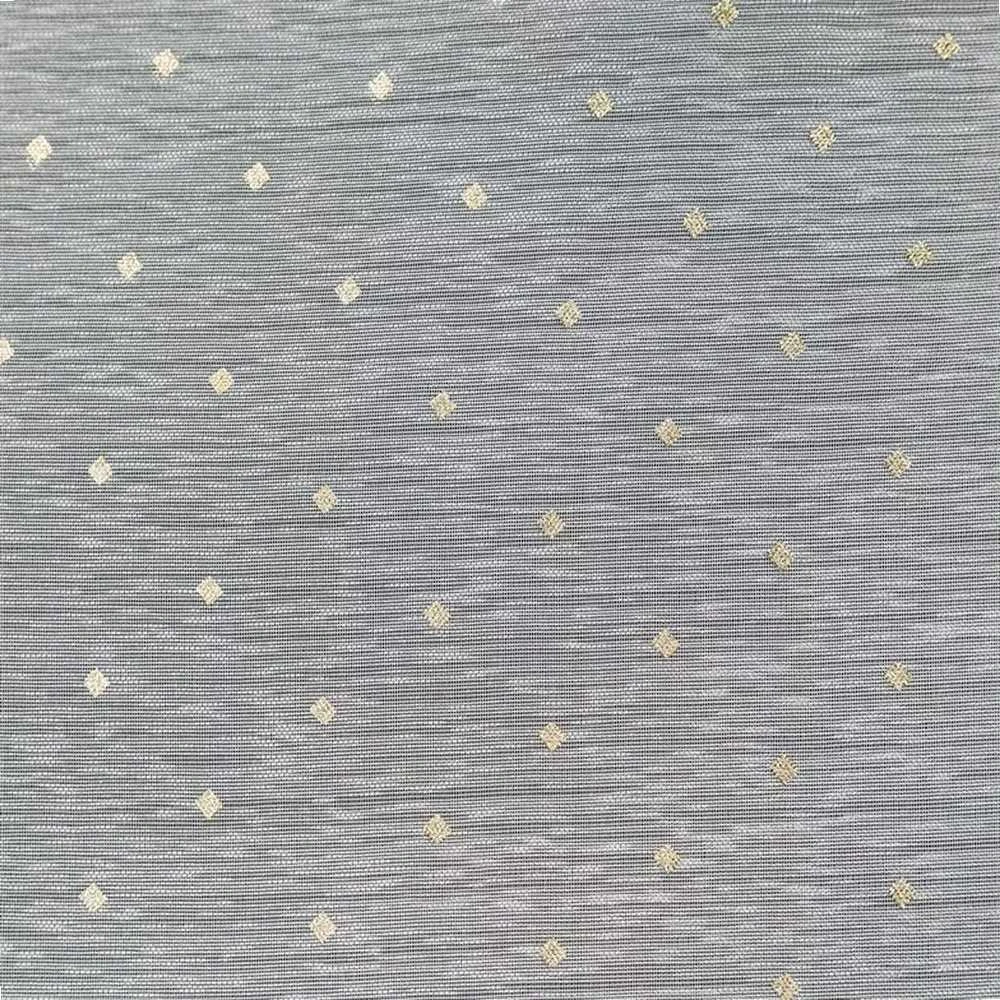 Eurofirany Balta permatoma užuolaida, su auksiniu rombo raštu, paruošta kabinti ant juostos, 400x250 cm langų dekoravimas, modernus namų dekoras