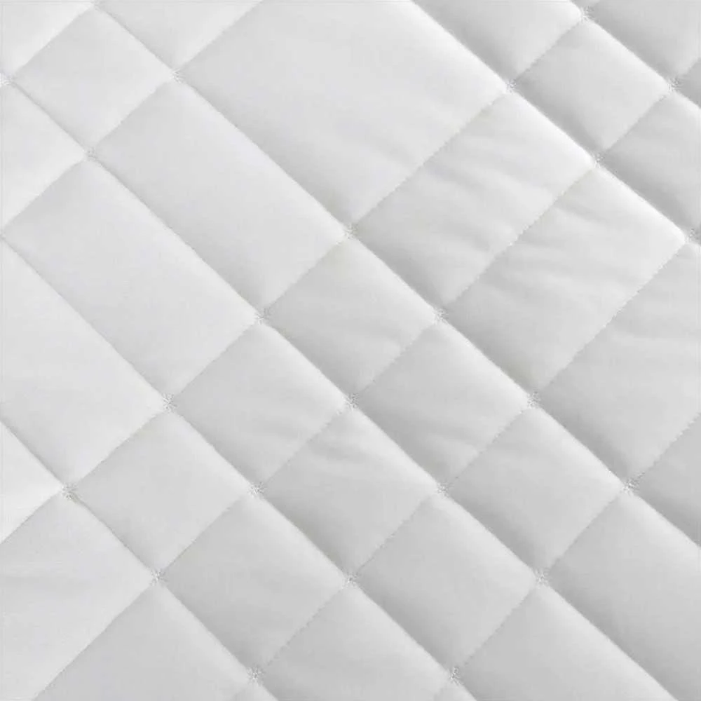 Eurofirany Baltas aksominis dekoratyvinis lovos užtiesalas, 220x240 cm, didelės lovos uždangalas, švelnus poliesterio audinys, elegantiškas miegamojo aksesuaras, minkštas pledas Lovatiesė