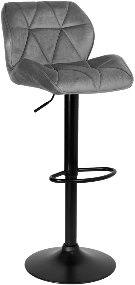 Baro kėdė juoda velvetinė, reguliuojamas aukštis, virtuvės baro kėdė, besisukanti 360°, minkšta sėdynė, pusbario kėdė