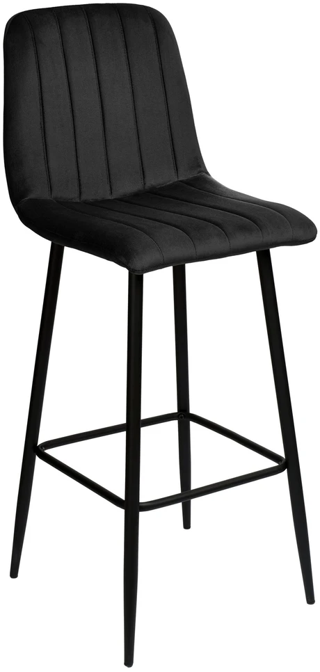 Baro kėdė Toronto, juoda velvetinė, reguliuojamo aukščio, 120 kg, virtuvės baro kėdė, pusbario kėdė, aukšta kėdė