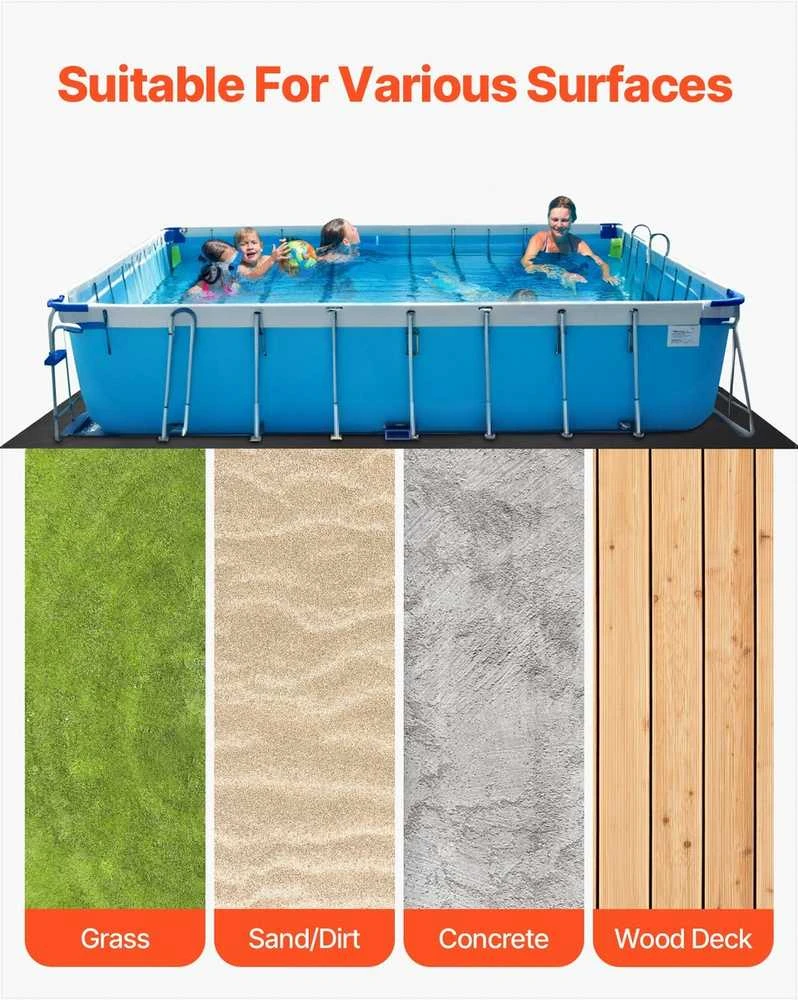 VEVOR Stačiakampis baseino padas 3.6x7.3m