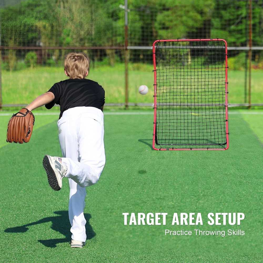 Beisbolo ir softbolo atšokimo tinklas, 1,219 x 1,676 metrų, visų kampų lauko praktika, beisbolo treniruočių tinklas, softbolo treniruočių tinklas