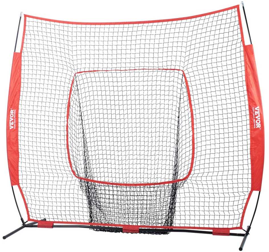 Beisbolo softbolo treniruočių tinklas 213,36 x 213,36 cm, nešiojamas treniruočių tinklas smūgiavimui, atmušimui, gaudymui, beisbolo treniruočių priemonės, beisbolo smūgiavimo tinklas, beisbolo metimo tinklas