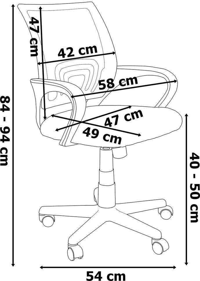Biuro kėdė, reguliuojamas aukštis, TILT funkcija, balta/rožinė, ergonomiška, sukiojama, ofiso kėdė, darbo kėdė, kompiuterio kėdė