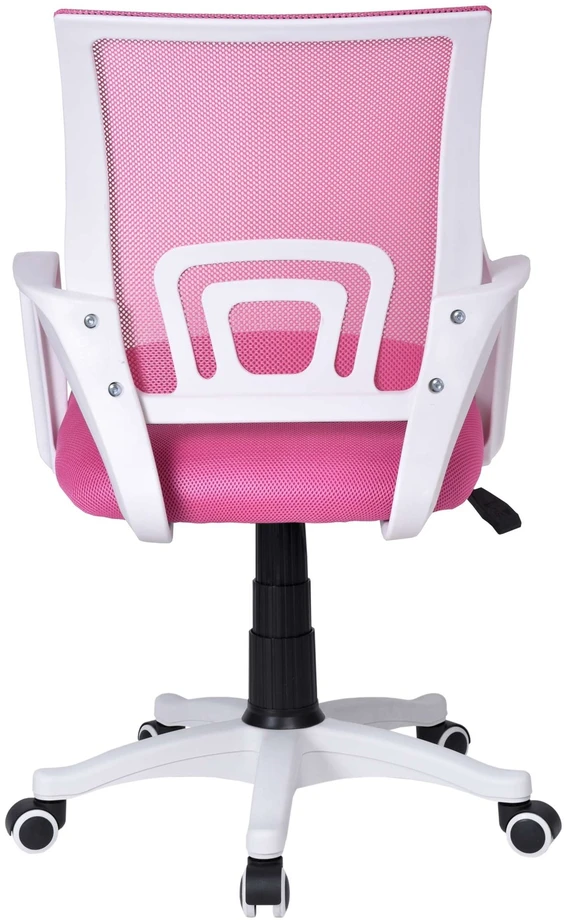 Biuro kėdė, reguliuojamas aukštis, TILT funkcija, balta/rožinė, ergonomiška, sukiojama, ofiso kėdė, darbo kėdė, kompiuterio kėdė