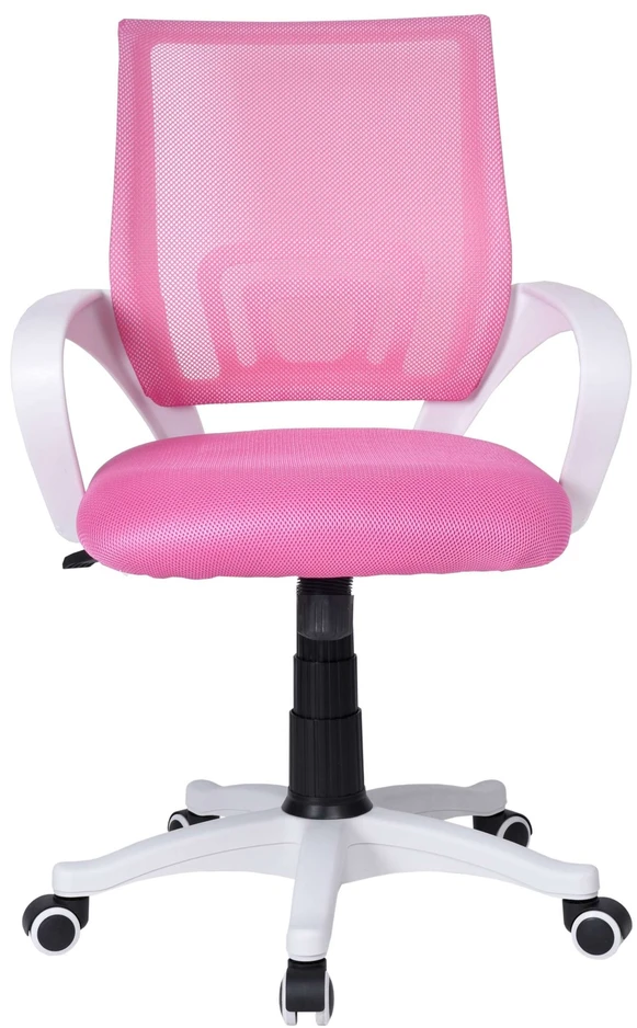 Biuro kėdė, reguliuojamas aukštis, TILT funkcija, balta/rožinė, ergonomiška, sukiojama, ofiso kėdė, darbo kėdė, kompiuterio kėdė