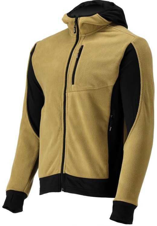 Yato Chaki spalvos flisinis džemperis su gobtuvu, 3XL, darbo drabužiai, šilta flisinė striukė, lauko džemperis, darbo flisas